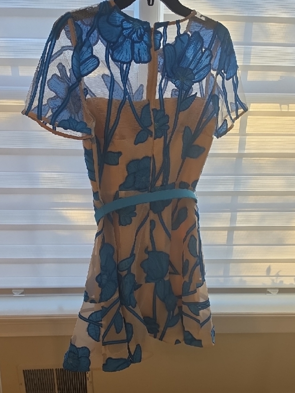 MILLY Rosie Grand Fleur Belted Embroidered Minidress $595 - Picture 6 of 6